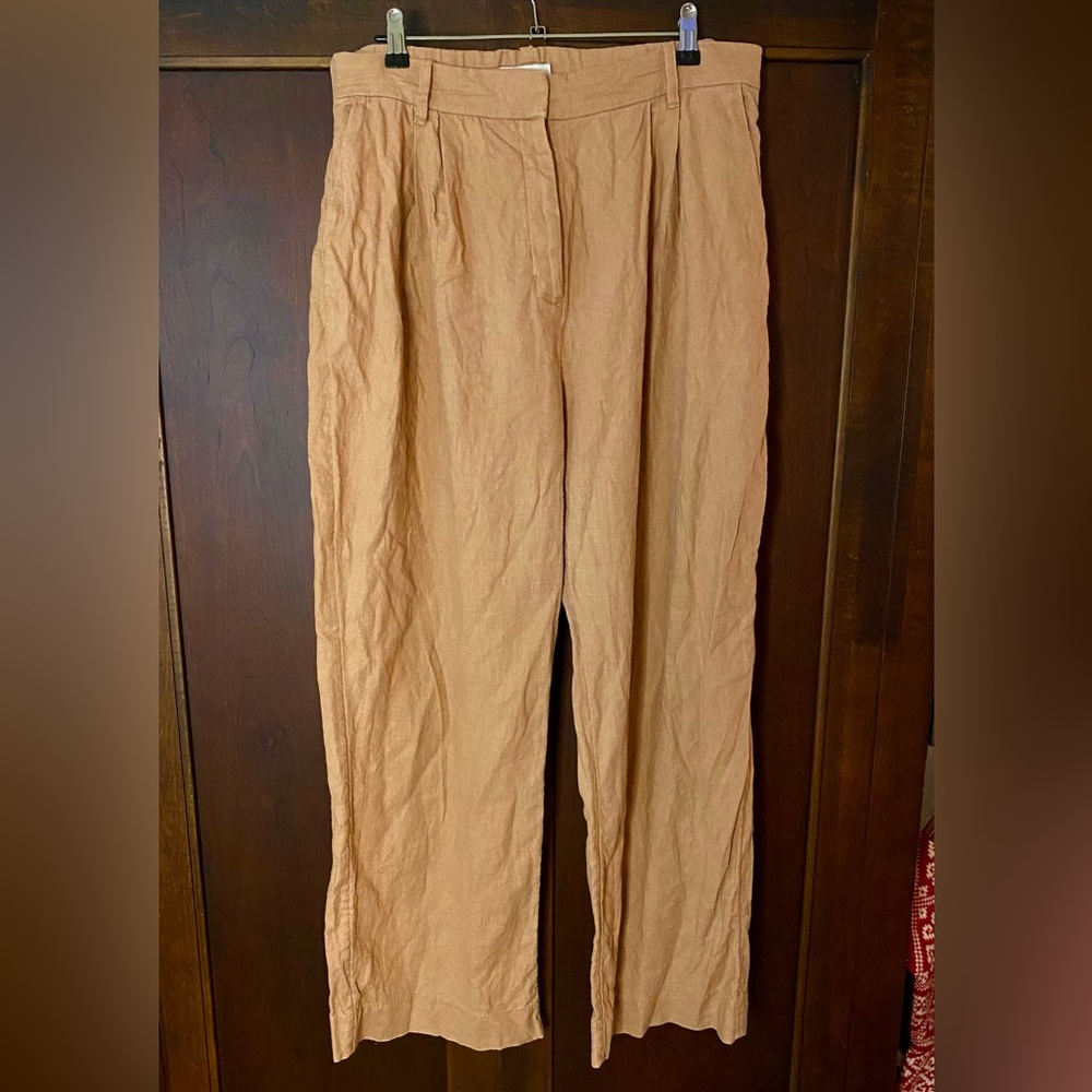 Wide leg Abercrombie and finch linen trousers